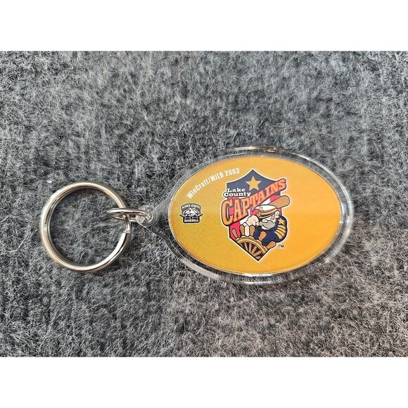 Y2K Lake County Captains Keychain Minor League Baseball Acrylic Plasic 2003 - Picture 1 of 4